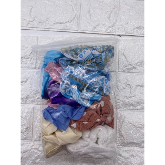 19pcs Assorted Hair Scrunchies Set Silk & Velvet Elastic Ponytail Holders Women - Picture 3 of 8